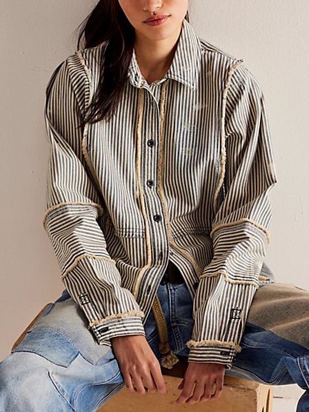 Free People: We The Free Railroad Stripe Shirt